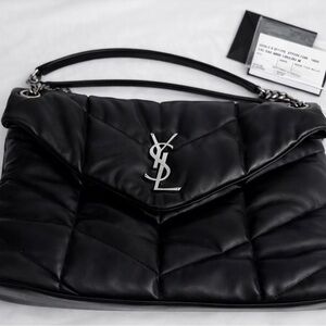 Yves Saint Laurent Black Leather Shoulder Bag